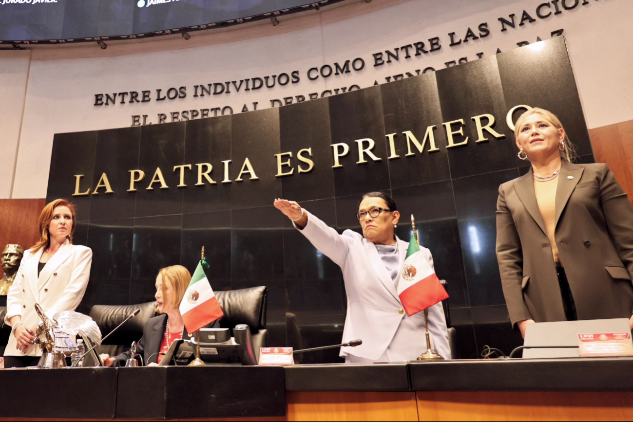 Rosa Icela Rodríguez compareció en la Cámara de Senadores.