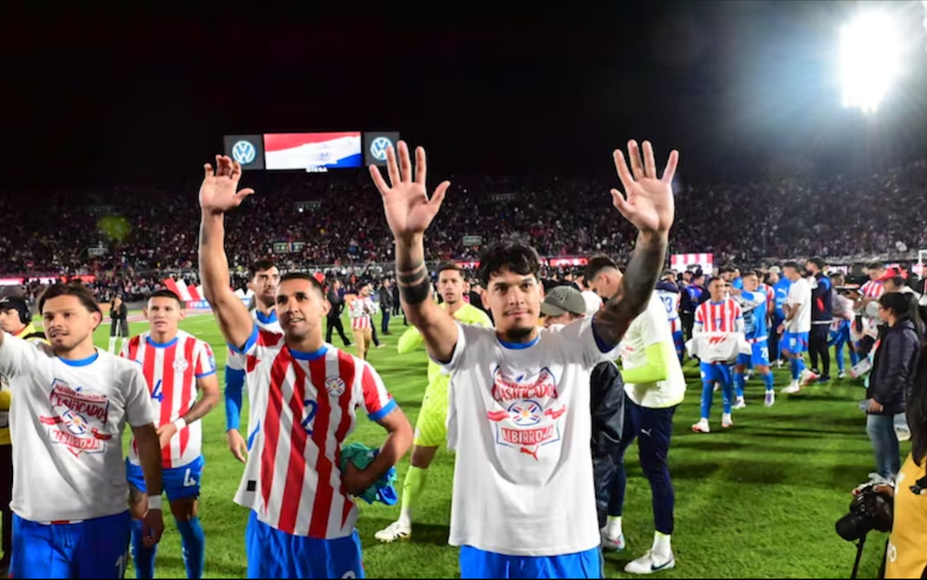 Paraguay celebrando el empate con sabor a gloria