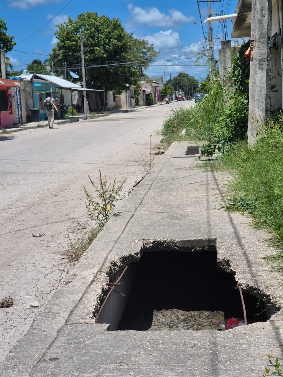 Los habitantes exigen la colocación de rejillas. Los habitantes exigen la colocación de rejillas.