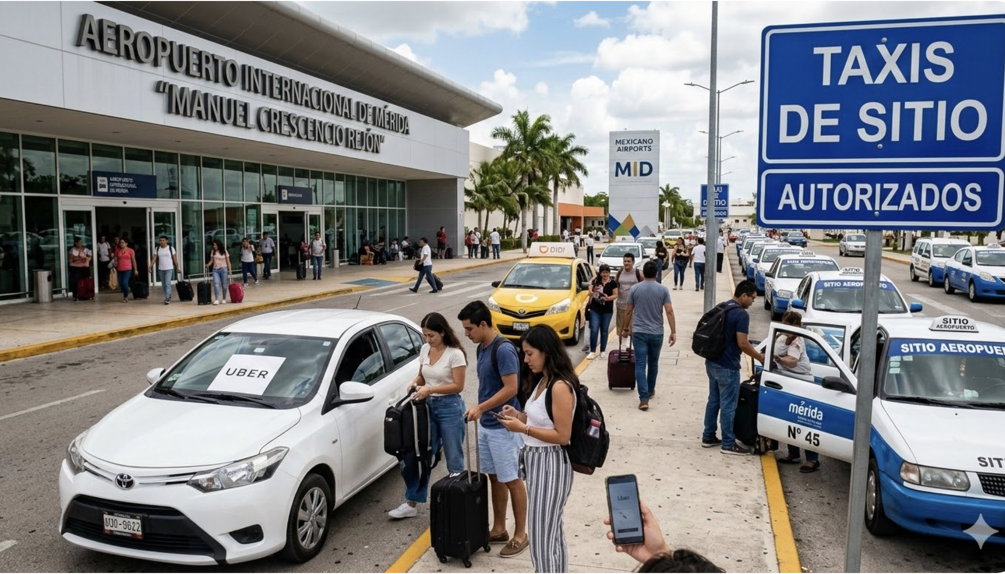Hay distintas formas para retirarse del aeropuerto de Mérida