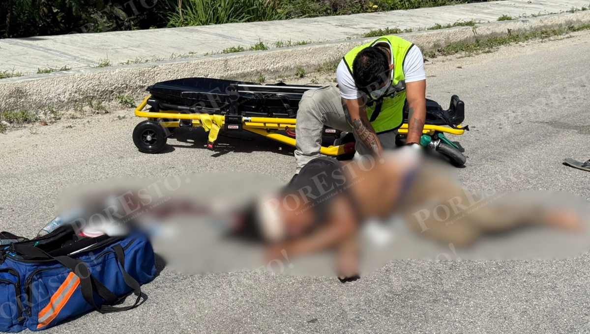 Fue atendido por personal del SAMU y trasladado al hospital IMSS-Bienestar Janell Romero Aguilar.