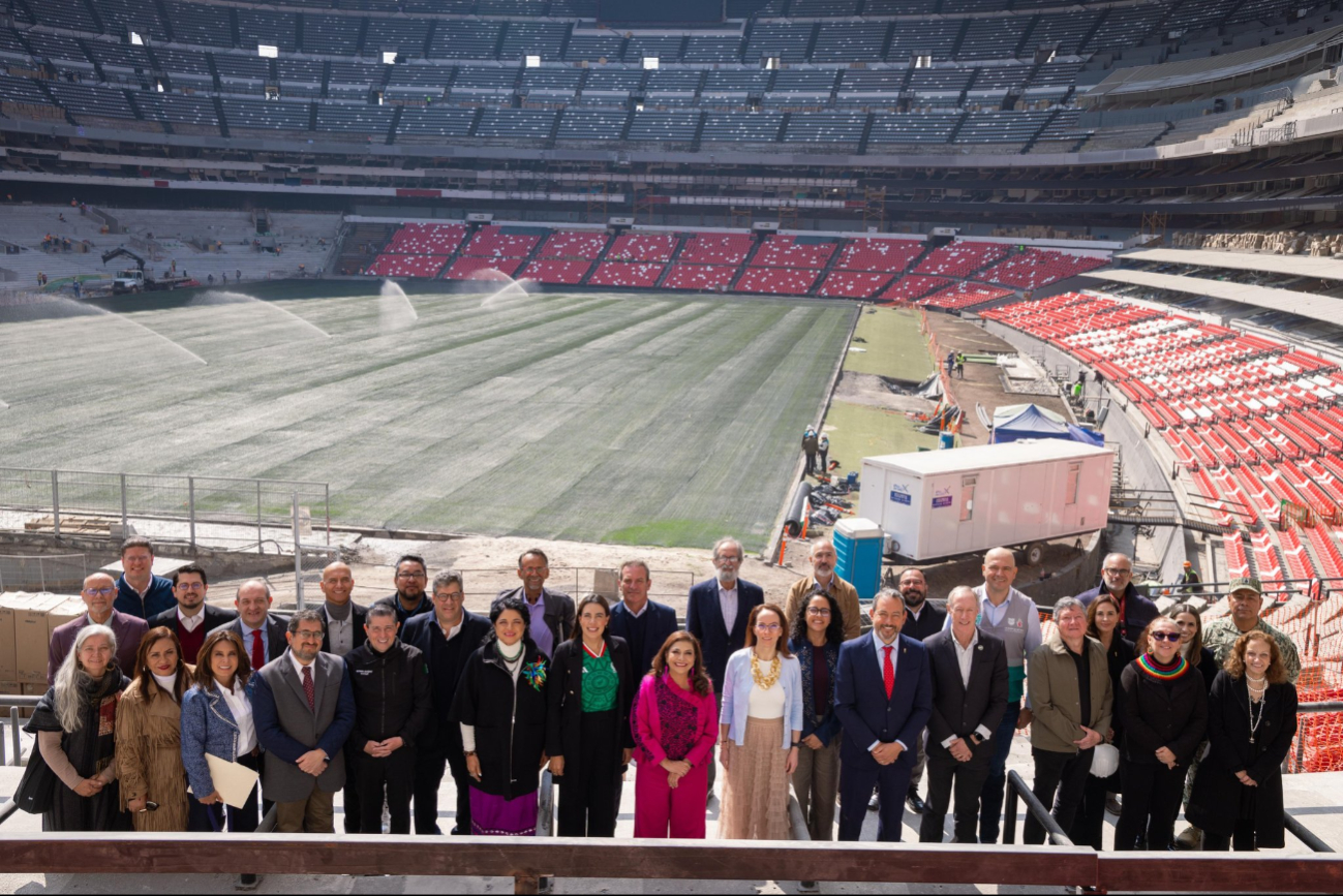 Así se ve el Estadio Azteca a más de 100 días del partido inaugural.
