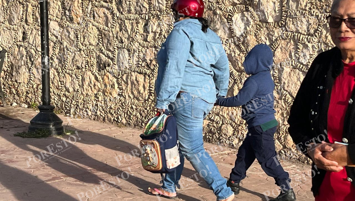 Escuelas y familias se protegen ante heladez en Campeche