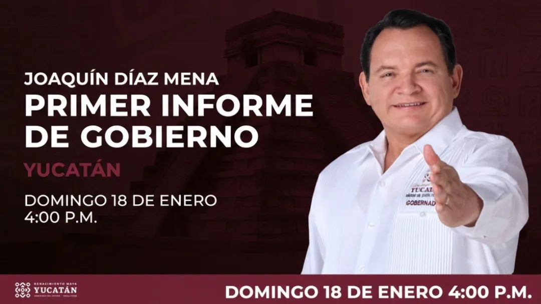 Sigue en vivo el Primer Informe de Gobierno de Joaquín Díaz Mena desde Mérida