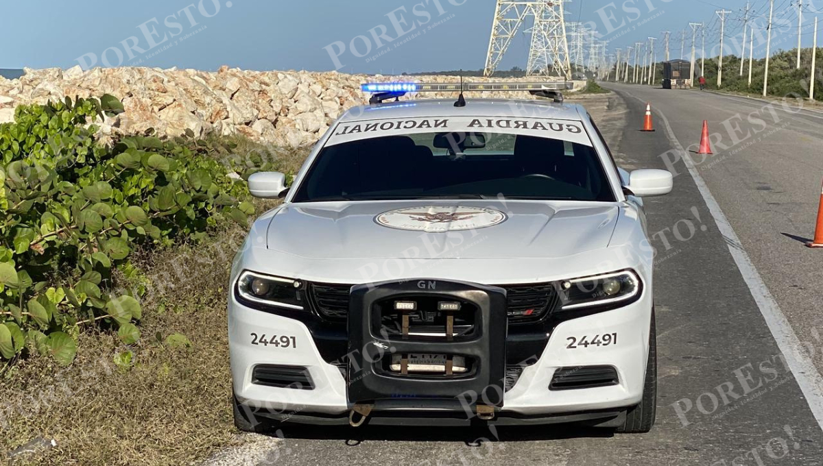 Elementos de la Guardia Nacional abanderaron la zona.