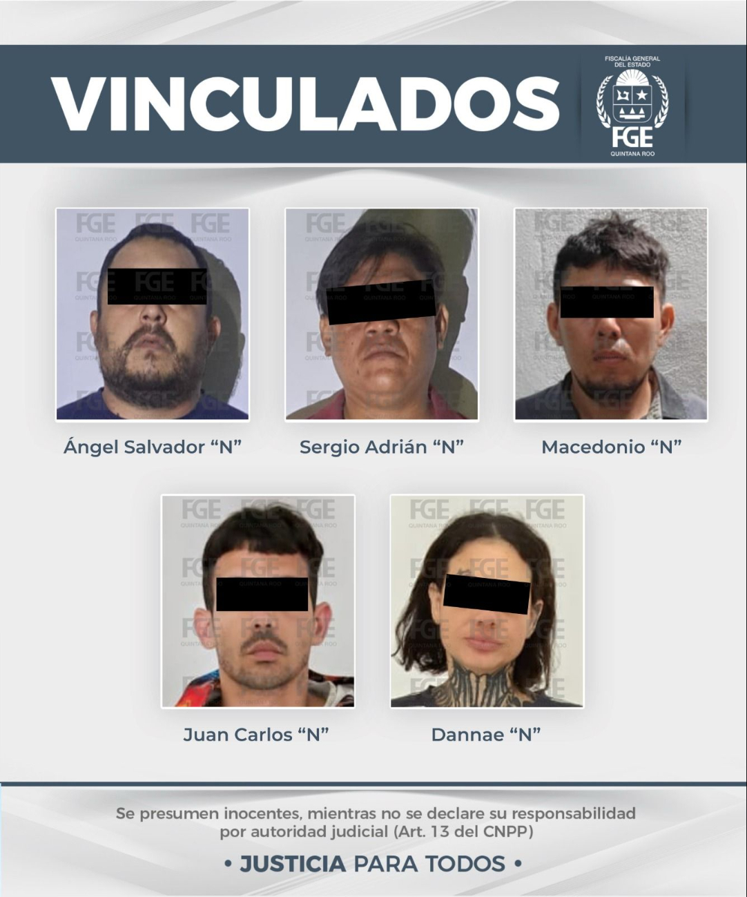 La Fiscalía General del Estado informa que Juan Carlos “N” y Dannae “N” permanecerán en prisión preventiva