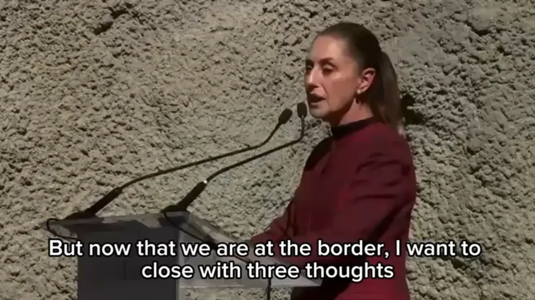 Sheinbaum Pardo aseguró que México construye puentes y no muros.