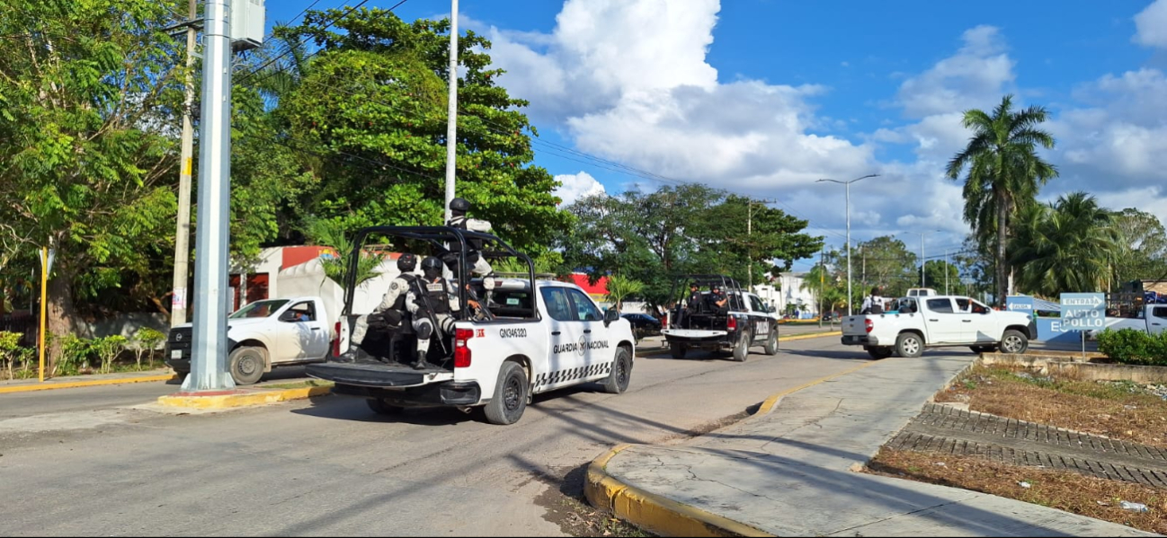 Eb la Zona de Chunhuhub fue localizado en una brecha, una camioneta Marca GM tipo Yucon color blanco sin placas de circulación