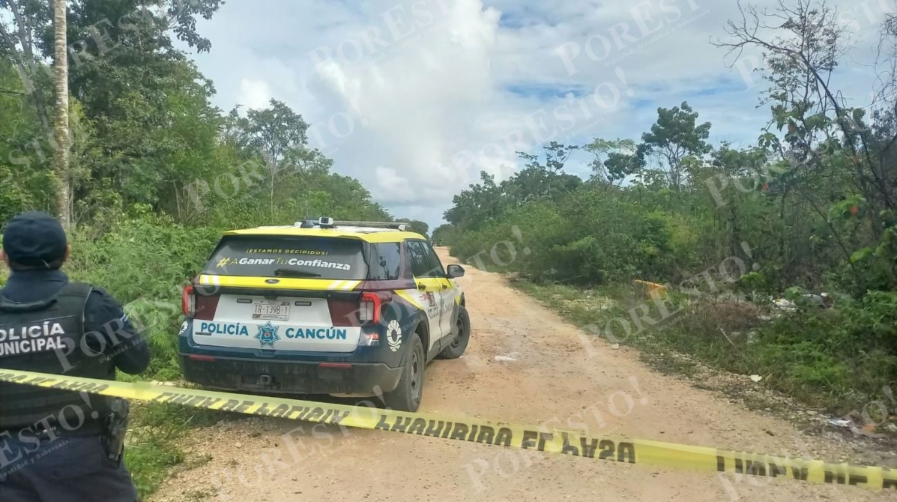 Localizan a hombre sin vida con presunto impacto de bala en la Colonia México de Cancún