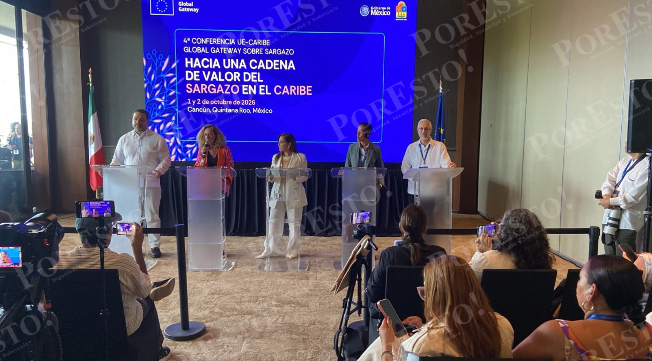 José Luis Samaniego Leyva presentó la estrategia mexicana para aumentar la recolección y avanzar hacia el aprovechamiento industrial del sargazo.