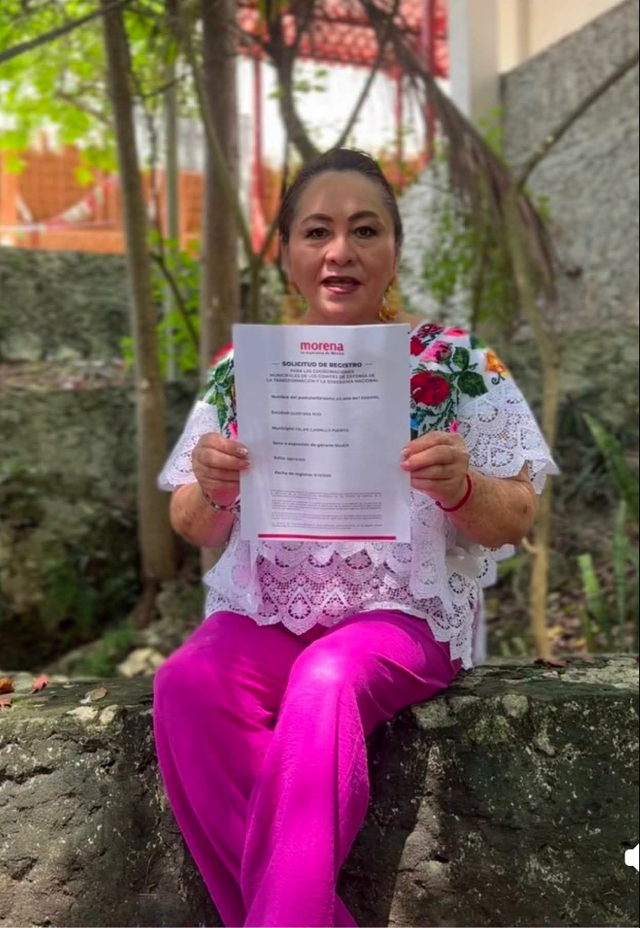 María Juliana May Esquivel se registró para la coordinación de Morena en Felipe Carrillo Puerto.