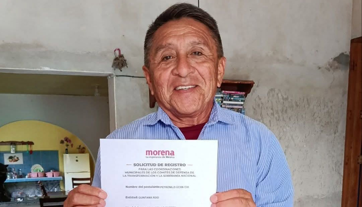 Petronilo Ucán Chí se registra para la coordinación de Morena en Felipe Carrillo Puerto