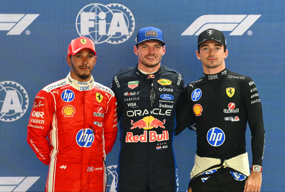 El podio de la Pole, Verstappen