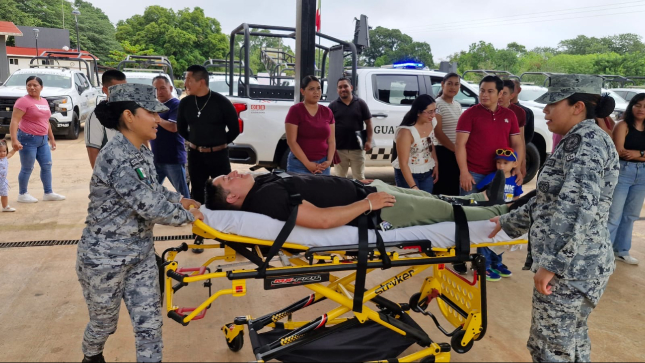 Guardia Nacional realiza paseo dominical en sus instalaciones de Tekax, Yucatán