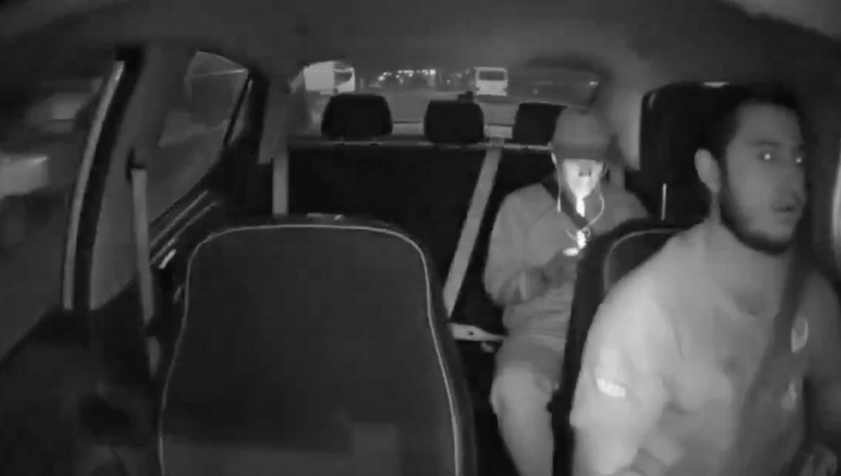 Chofer de plataforma se salva de un presunto asalto en Puebla con ayuda de su esposa