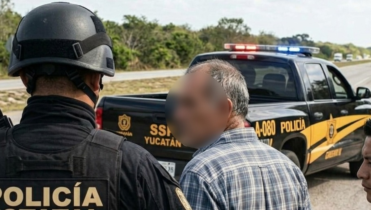 Detienen a hombre de 52 años durante operativo en la carretera Maxcanú-Kopomá