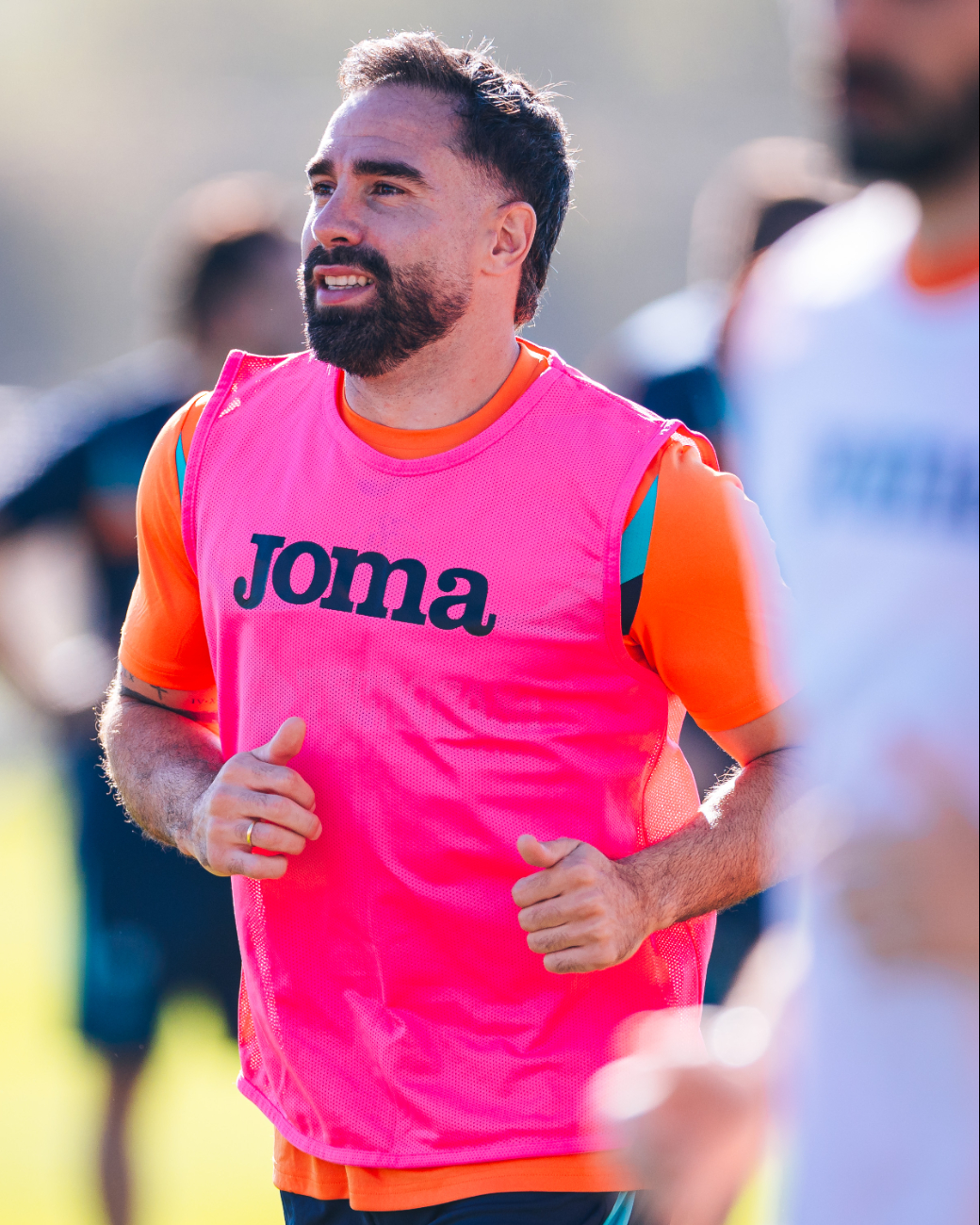 El primer entrenamiento de Carvajal