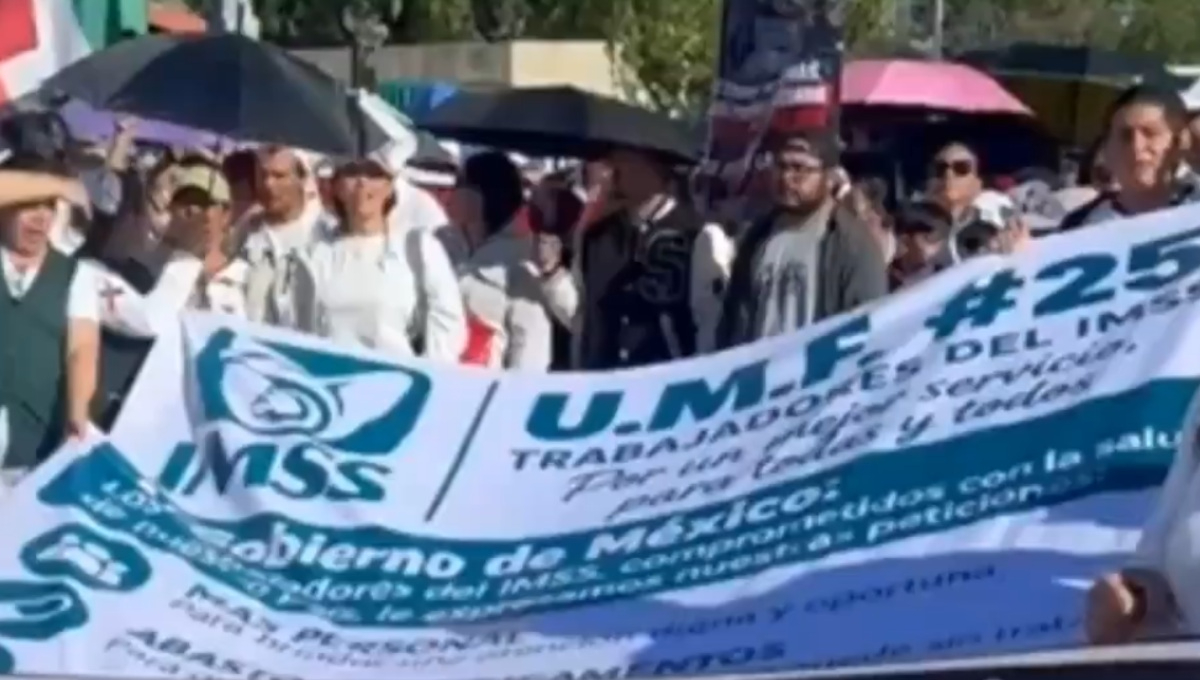 Gobierno de la CDMX reporta saldo blanco tras marcha de trabajadores del IMSS.