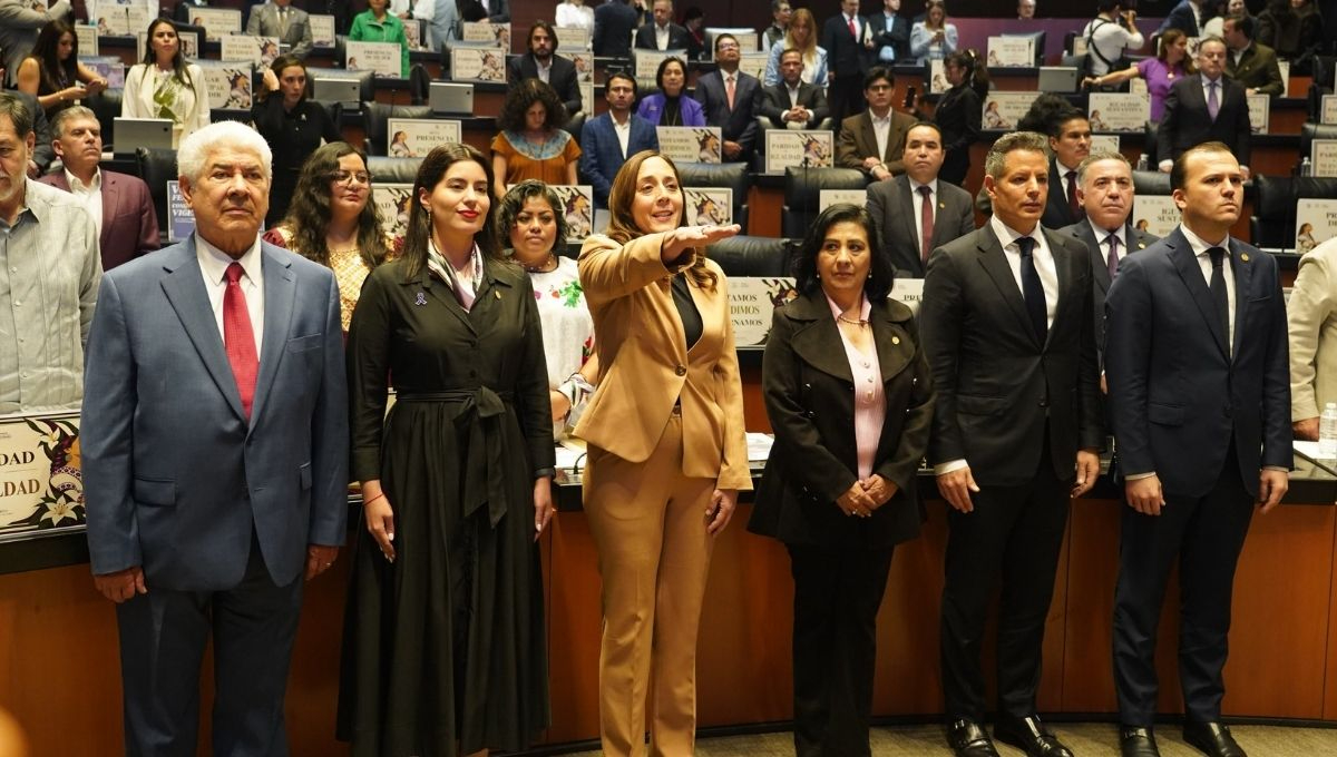Tras la votación, el presidente de la Mesa Directiva, Higinio Martínez Miranda, tomó protesta de ley a la diplomática