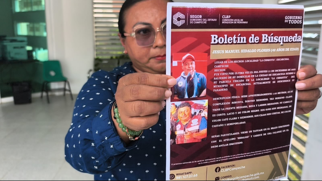 Wendy Hidalgo Flores exigió a la Fiscalía agilizar la búsqueda de su hermano desaparecido.