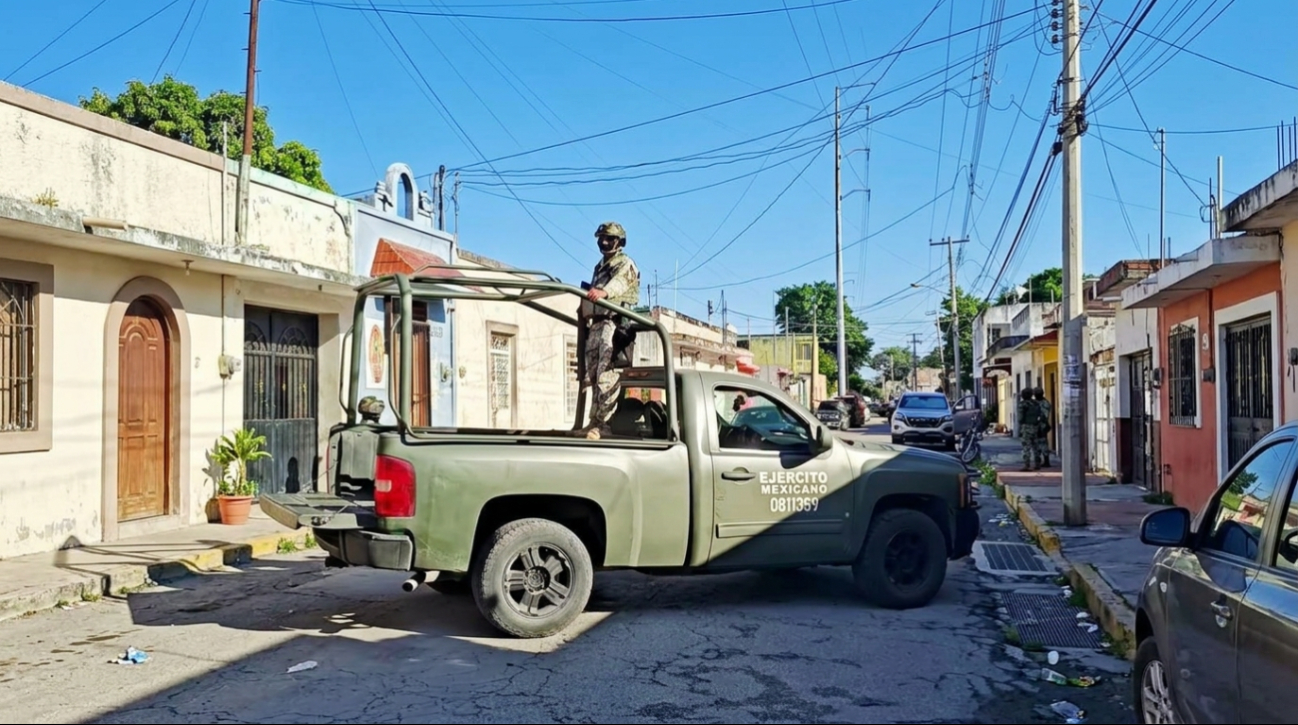 Ejército, SSP y Guardia Nacional despliegan operativo en el Centro de Mérida