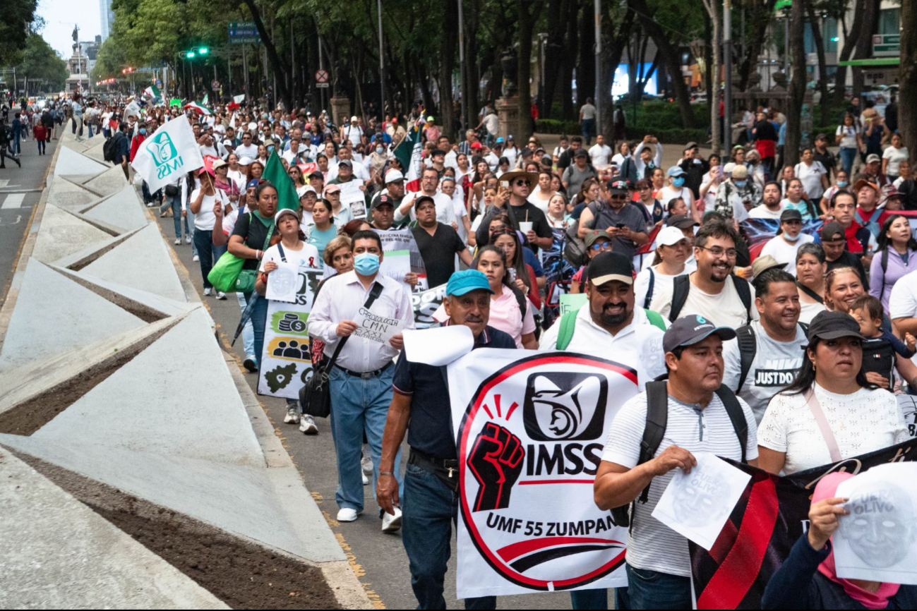 Los manifestantes tienen previsto concentrarse en la Unidad de Atención a la Salud del IMSS Bienestar, ubicada en avenida Insurgentes Sur número 1940, colonia Florida