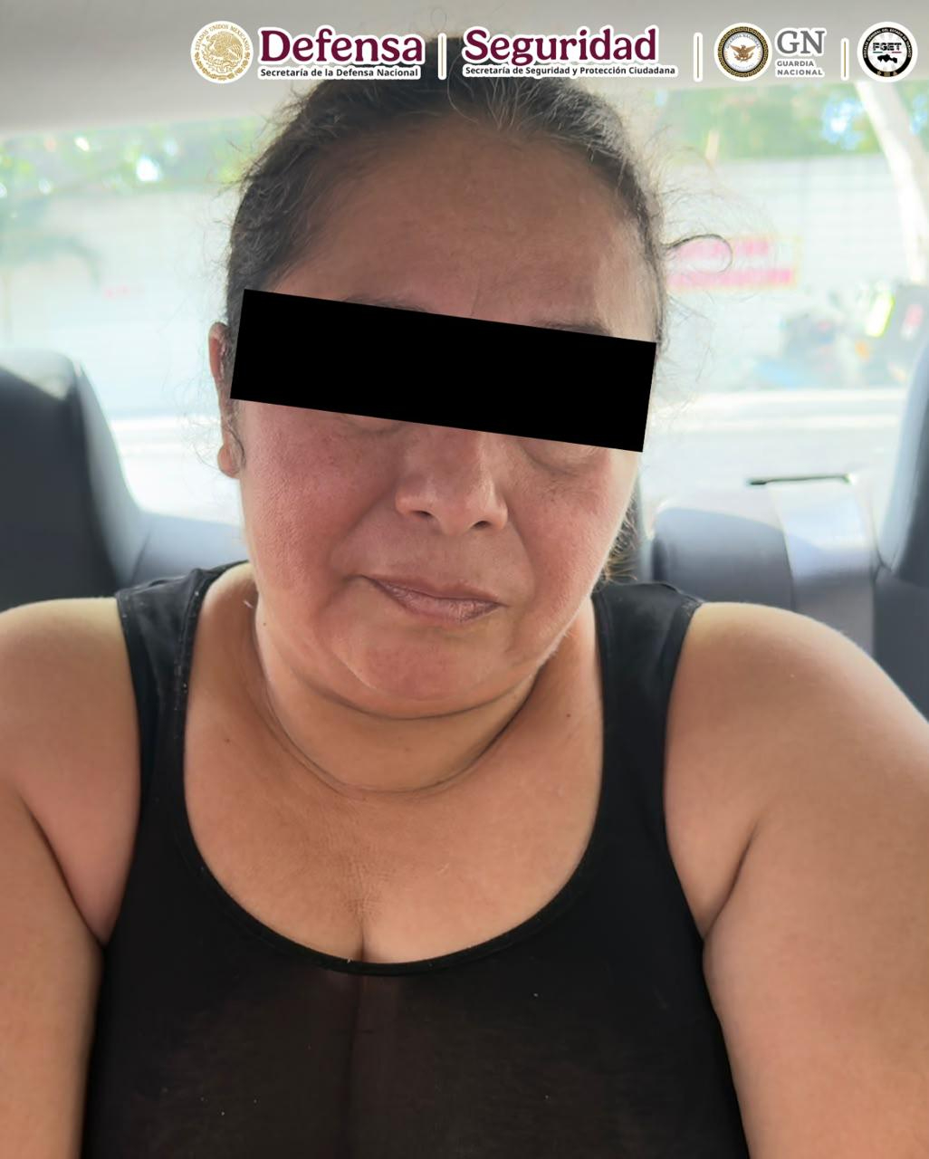 Noemí N, alias La Patrona, fue capturada en Ciudad del Carmen, Campeche.