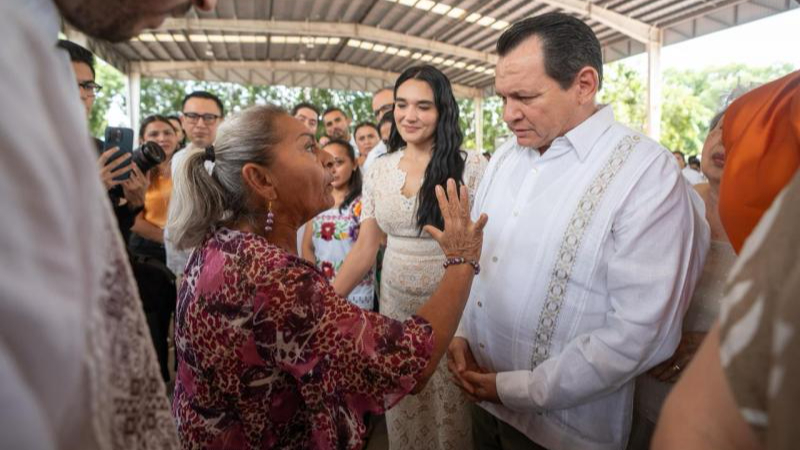 Desde días antes el gobernador Joaquín Díaz Mena atendió a doña Josefina