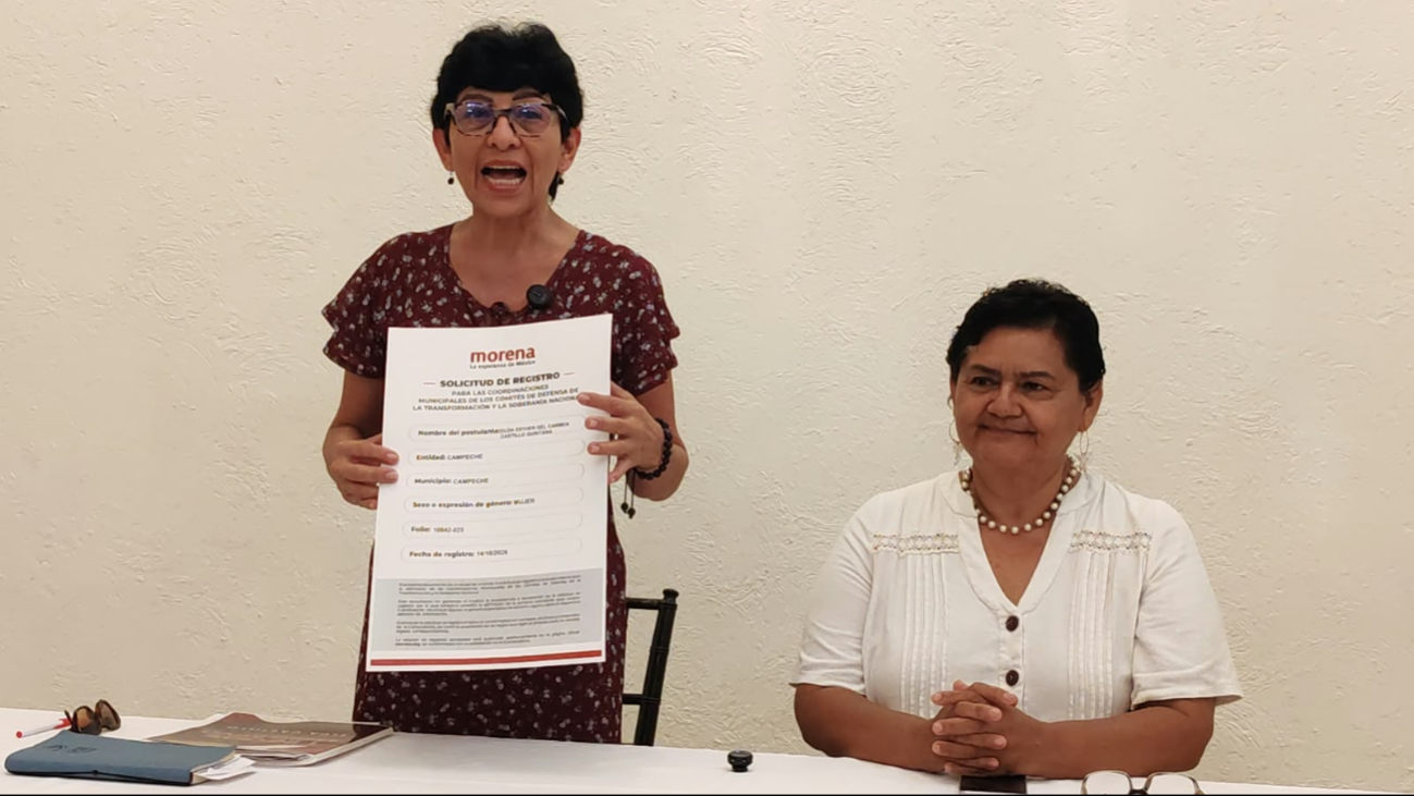 Exige Elda Castillo renuncia del titular de Sebien en la contienda por la candidatura de Morena en Campeche