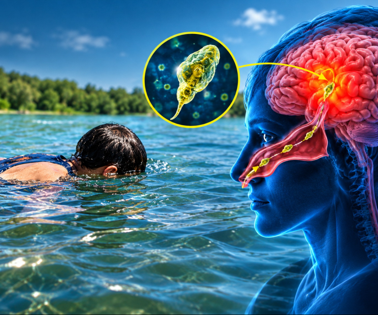 La infección cerebral causada por Naegleria fowleri tiene una letalidad superior al 97%.