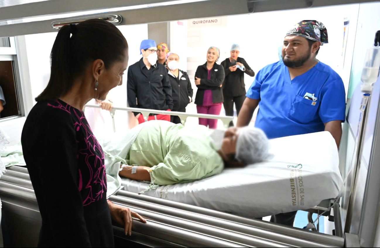 La Presidenta recorrió el Hospital Materno Infantil Morelos y escuchó necesidades de pacientes y trabajadores.