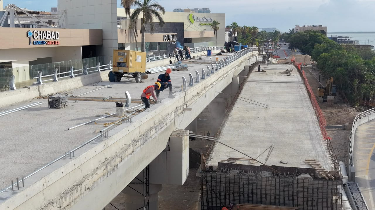El proyecto conectará directamente el Puente Vehicular Nichupté con el bulevar Kukulcán.