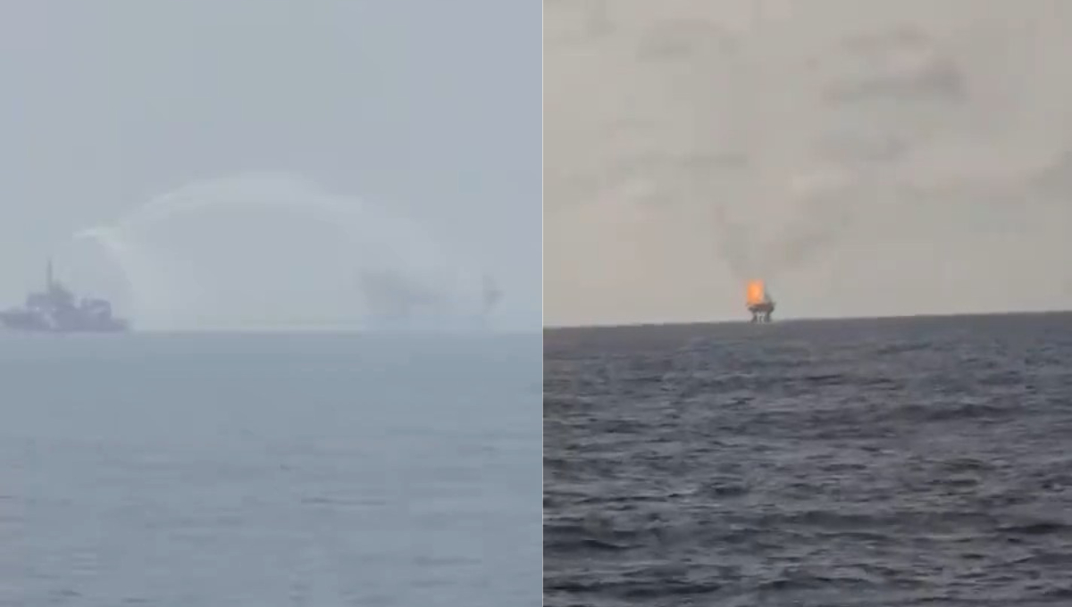 Pemex confirmó oficialmente un incendio en la plataforma satélite Abkatún H, a 73 kilómetros de Ciudad del Carmen.
