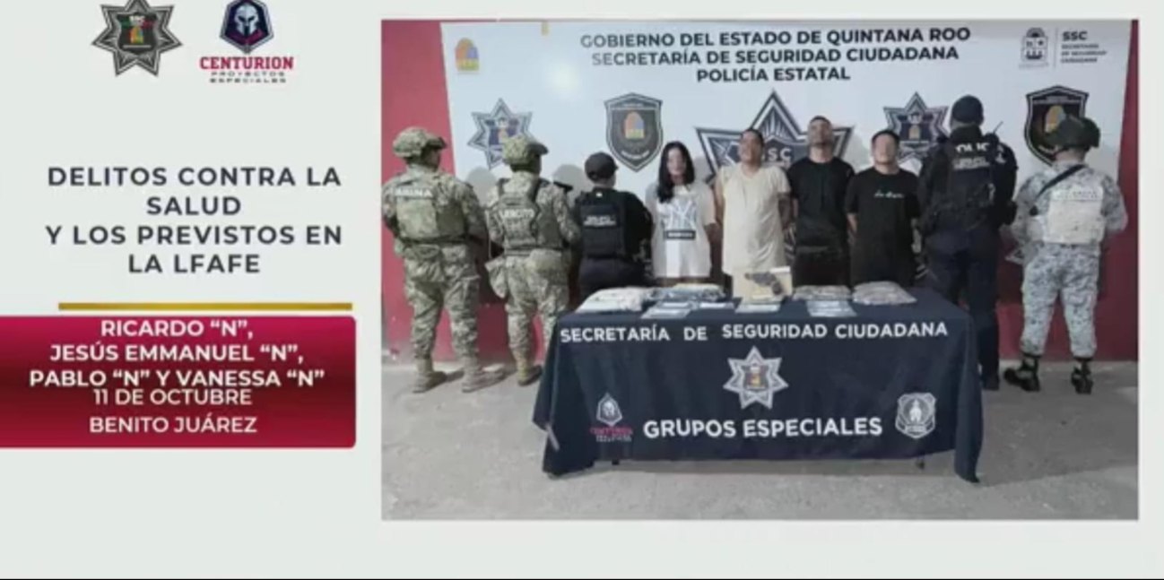 De las personas detenidas, 31 quedaron a disposición de las autoridades por su probable participación en delitos contra la salud y 30 por otros delitos del fuero común