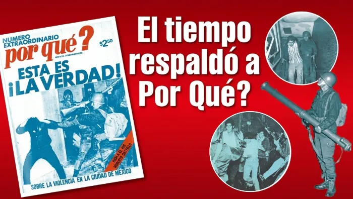 Por Qué?, revista antecesora del actual periódico POR ESTO!, tuvo la información de primera
mano gracias a que su director, Mario Renato Menéndez Rodríguez, estuvo en Tlatelolco.