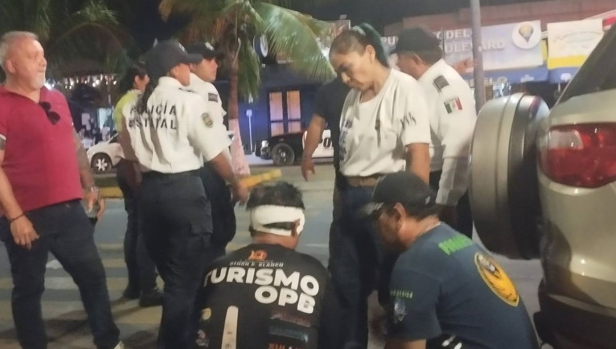 Motociclista atropella a peatón en el paso peatonal del Boulevard Bahía y huye, dejando abandonada su unidad