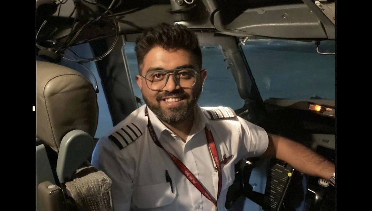 Smit Machchhar, piloto indio quien resultó herido durante el incidente registrado en un vuelo de Flydubai entre Dubái y Tel Aviv
