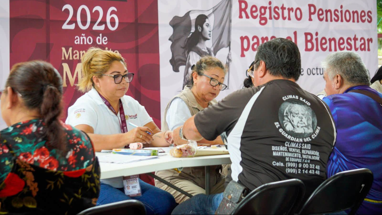 Realizan registro a la Pensión Bienestar de adultos mayores en Yucatán