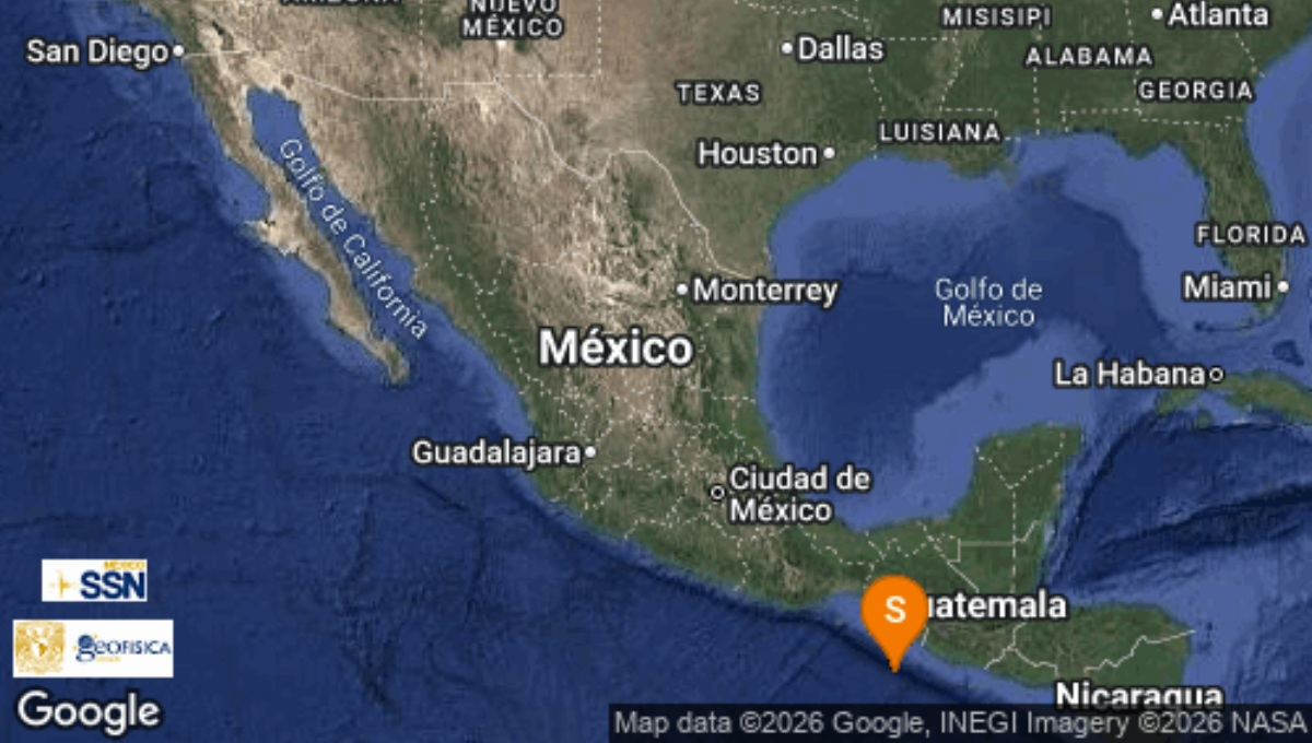 Registran sismo de magnitud 4.2 en Chiapas este 20 de octubre.