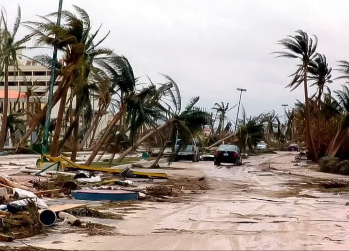 El corazón turístico resultó con postes y palmeras caídas; además de severos daños en el bulevar y los centros de hospedaje