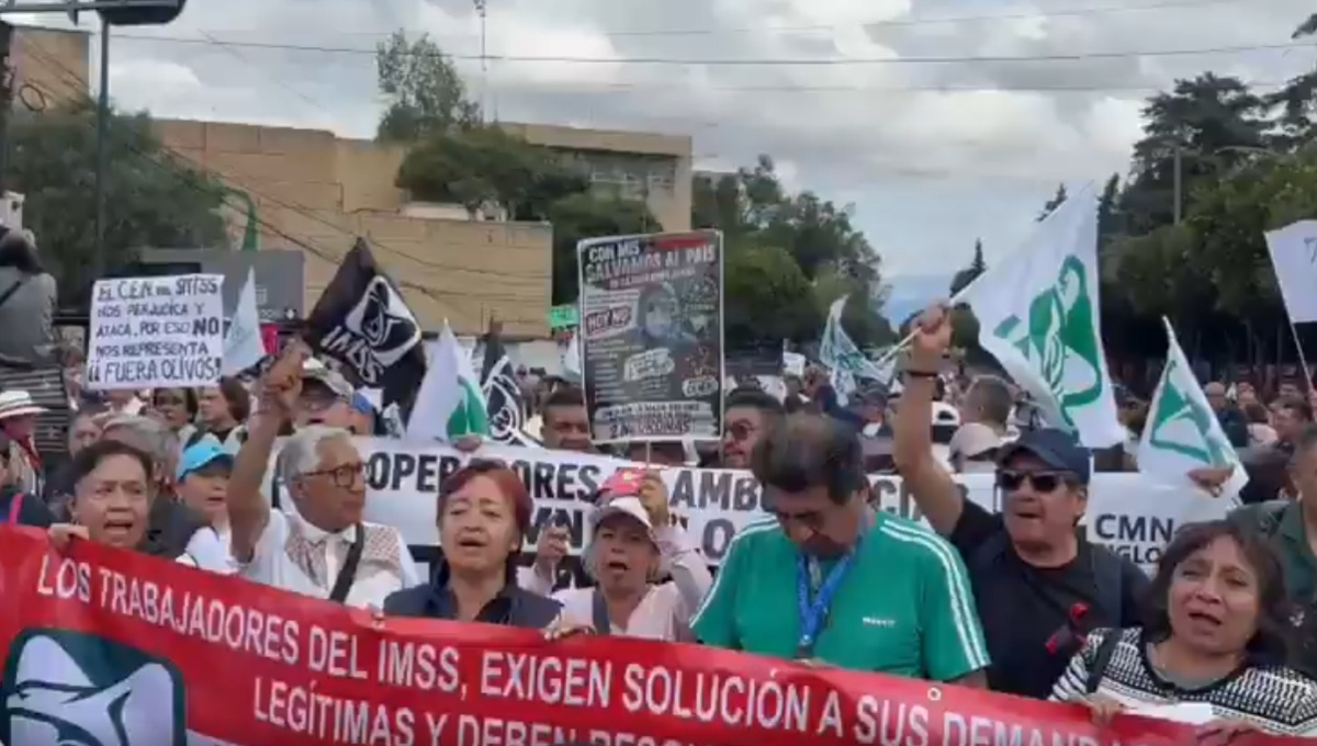 Trabajadores del IMSS convocan a megamarcha nacional el 30 de octubre.