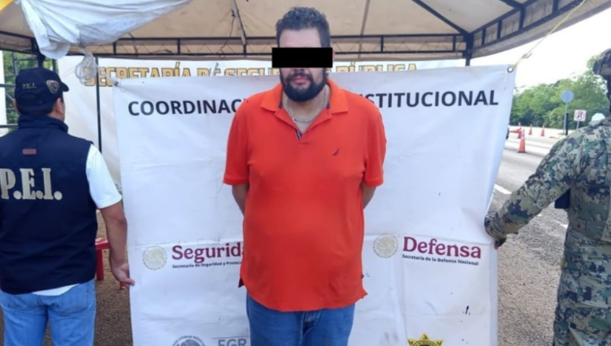 Detienen a un sujeto con presunta droga en Maxcanú, Yucatán.