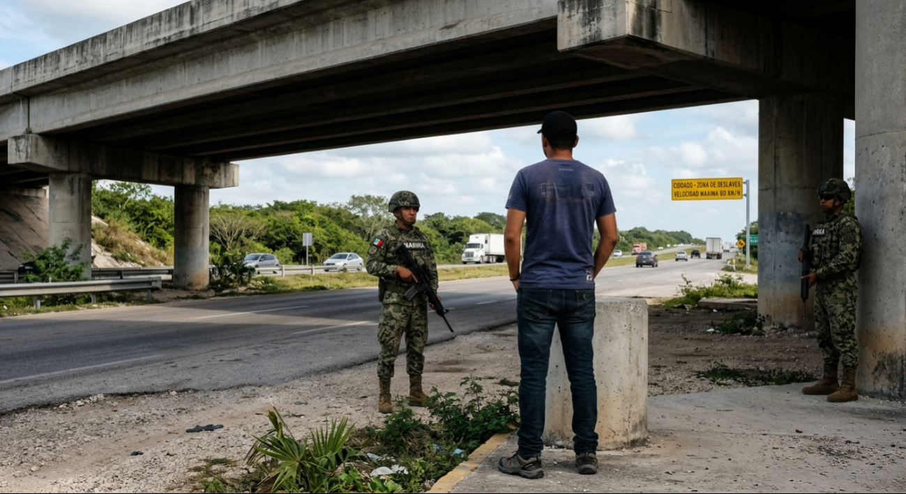 Detectan a colombiano sin acreditar estancia legal en México durante revisión en Maxcanú