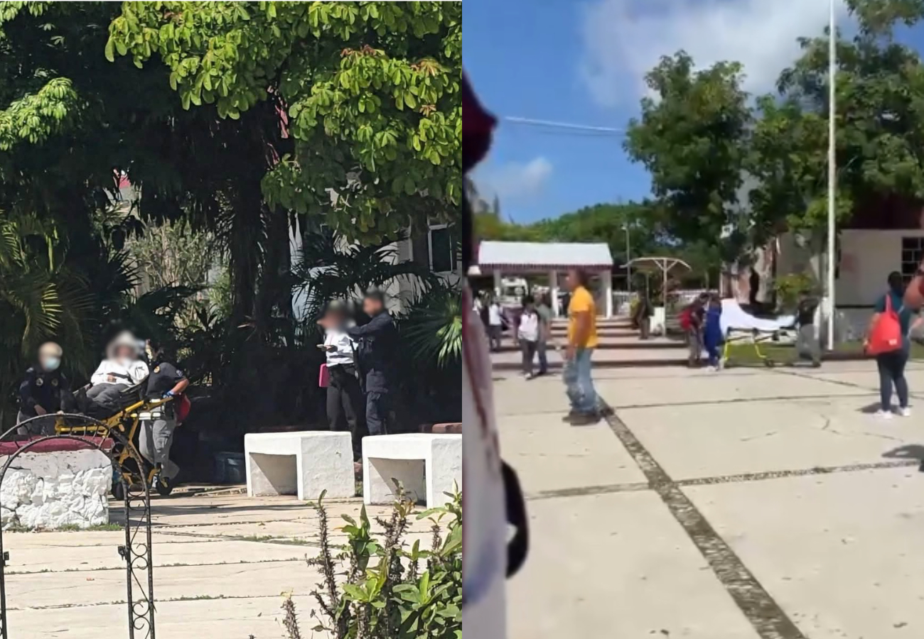 Paramédicos acudieron al plantel tras recibir el reporte