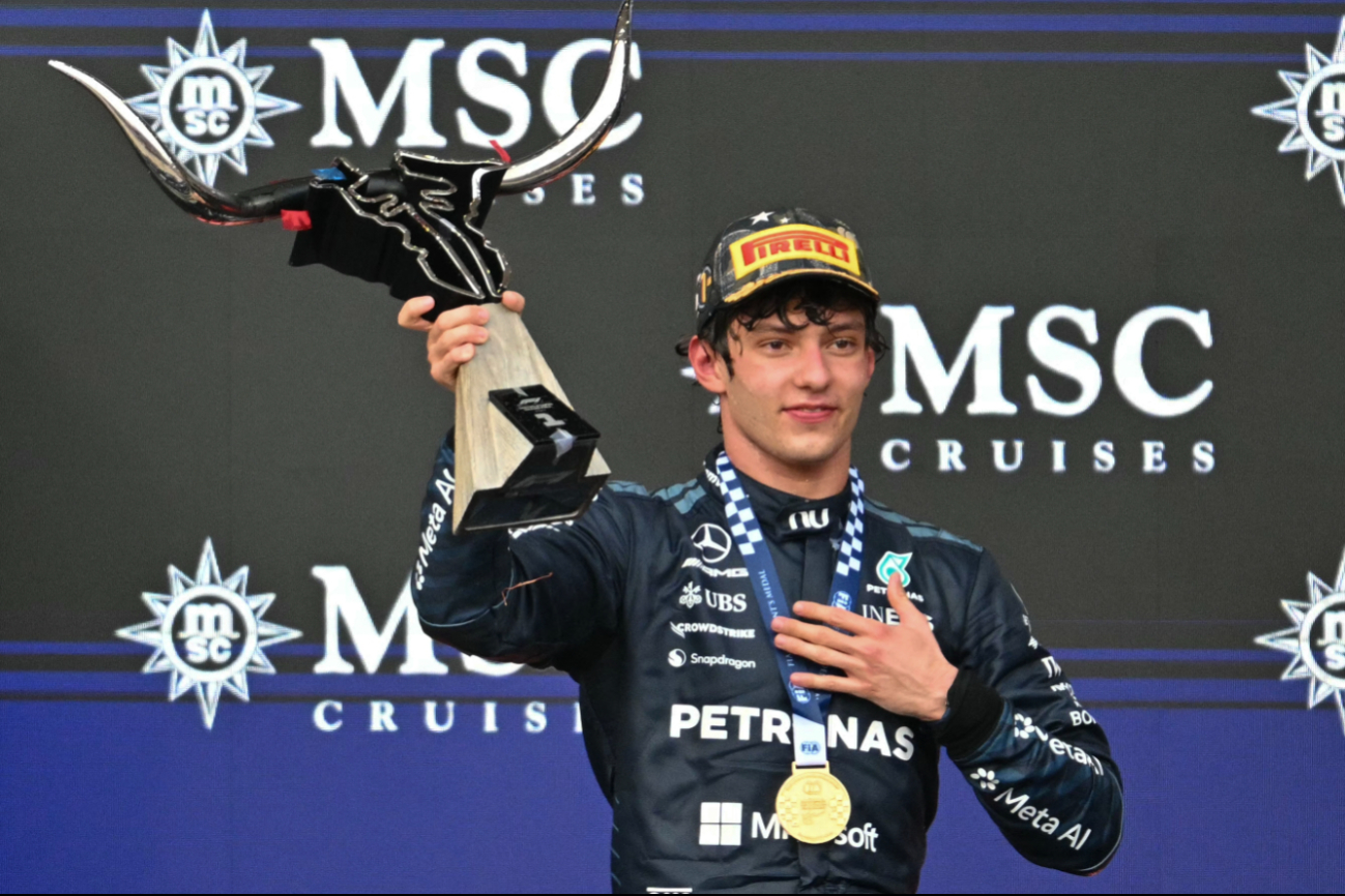 Antonelli se llevó el Gran Premio de Estados Unidos y está a un paso de ser campeón.