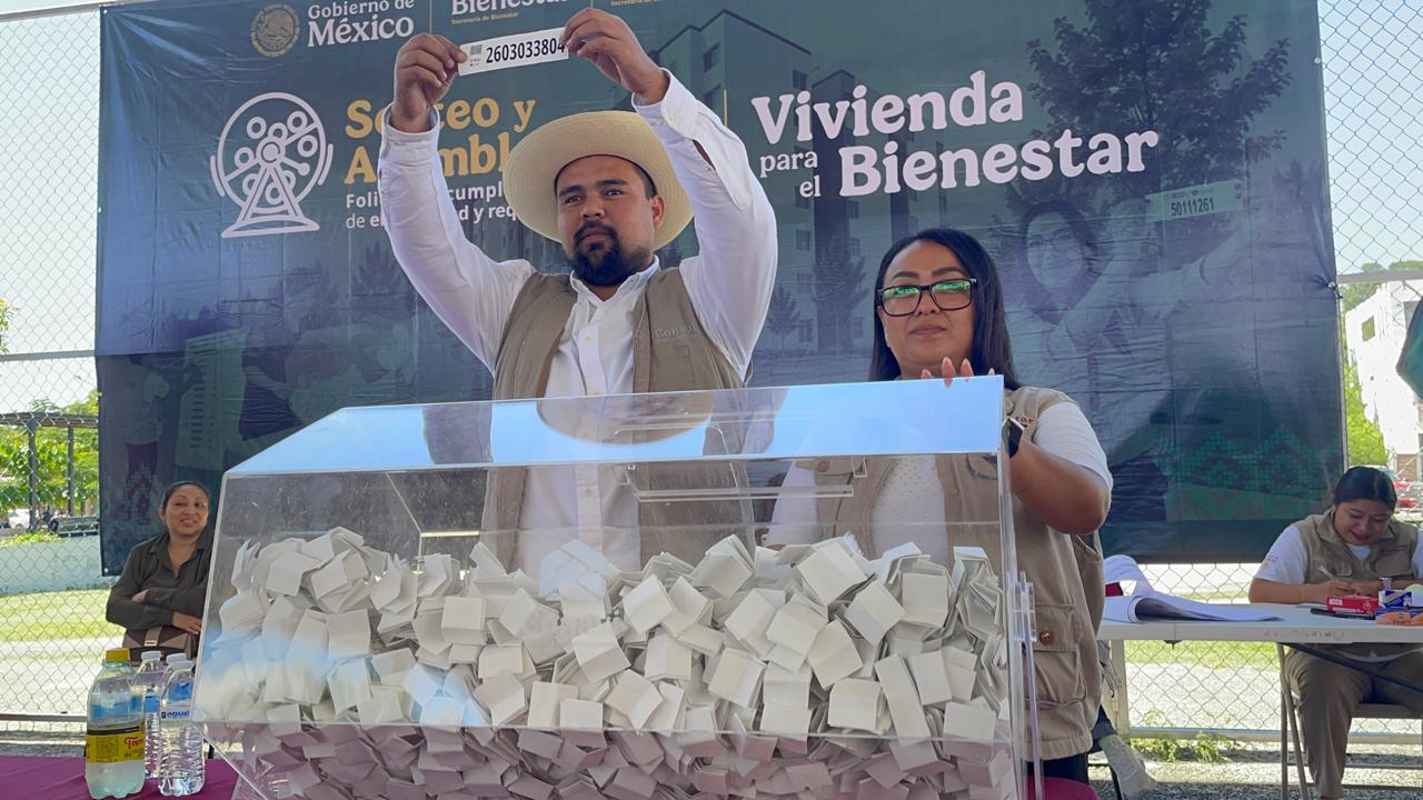 Se realizó el sorteo del programa Vivienda para el Bienestar 2026 en la ciudad de Champotón.