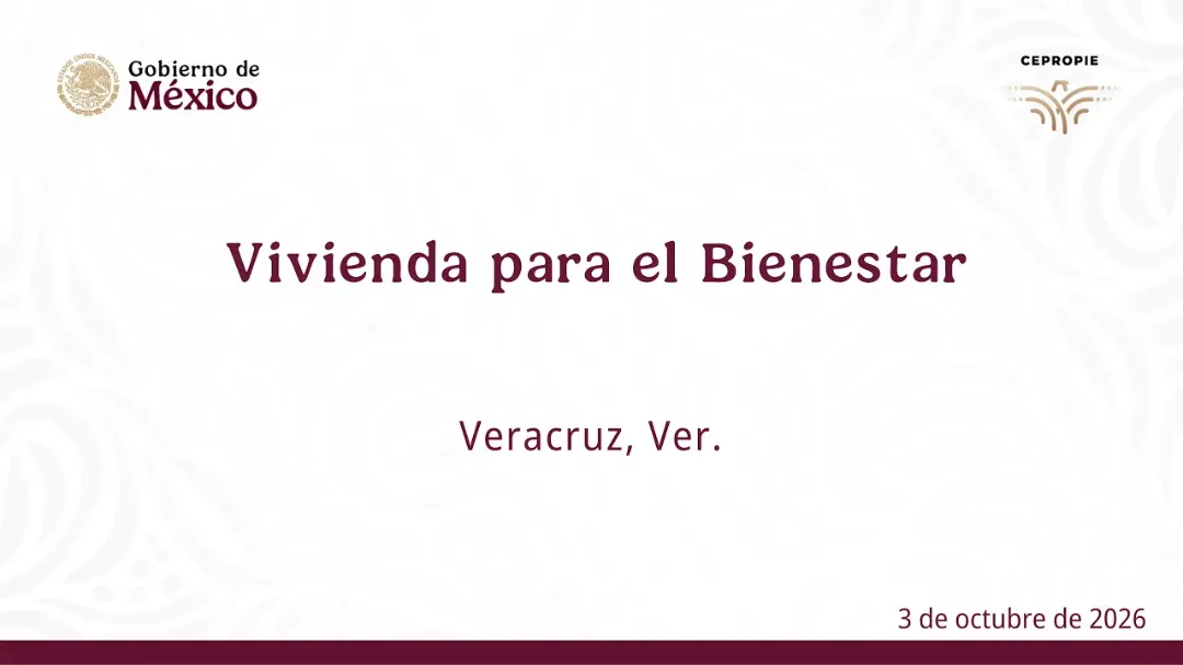 Vivienda para el Bienestar en el puerto de Veracruz