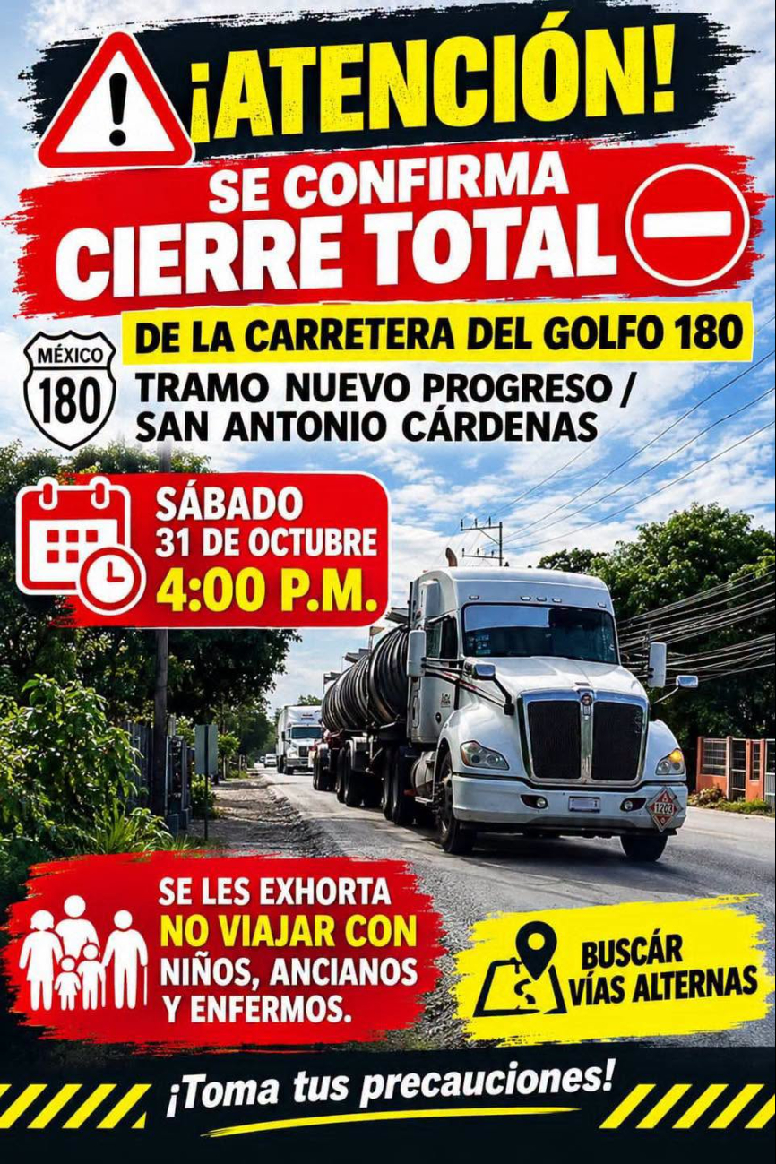 Según avisos difundidos en redes sociales, el cierre comenzaría a las 16:00 horas.