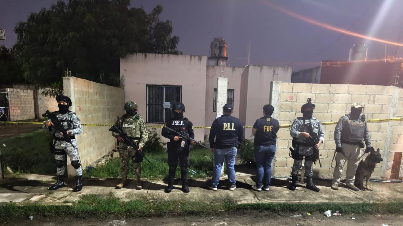 Fuerzas federales aseguran inmueble con presuntas drogas en Umán