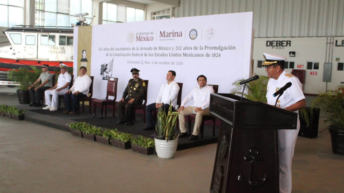Chetumal recibe celebración por los 205 años de la Armada de México